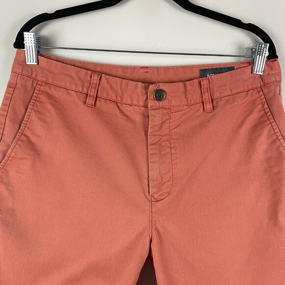 Bonobos Chino Shorts Mens 33 x 11 Washed Red Stretch - Picture 2 of 11